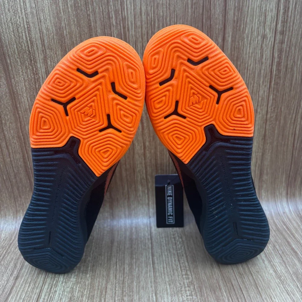 Nike MercurialX Superfly VI Elite IC Men 9.5 Black Orange Soccer Shoe AH7373-081
